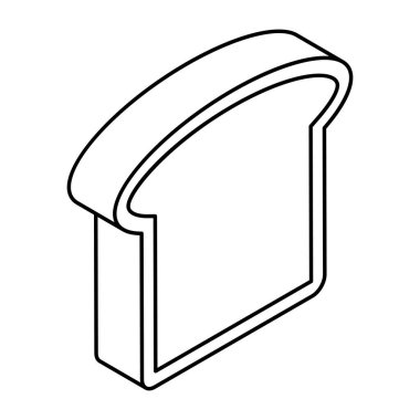 Ekmek diliminin yaratıcı tasarım simgesi