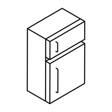 Buzdolabının yaratıcı tasarım simgesi 