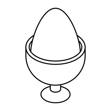 Haşlanmış yumurtanın yaratıcı tasarım simgesi