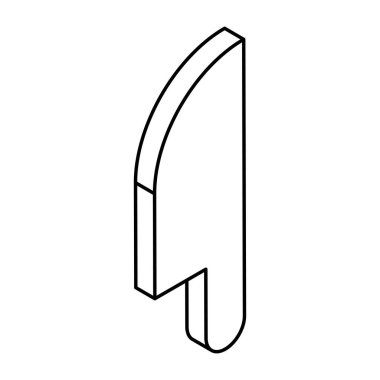 Bıçak kesmenin mükemmel tasarım simgesi