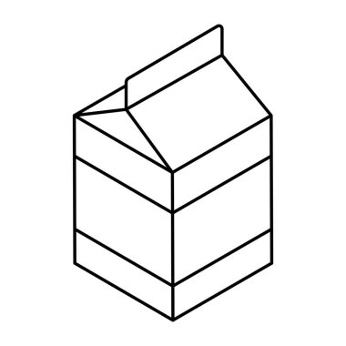 Süt paketinin düz tasarım simgesi