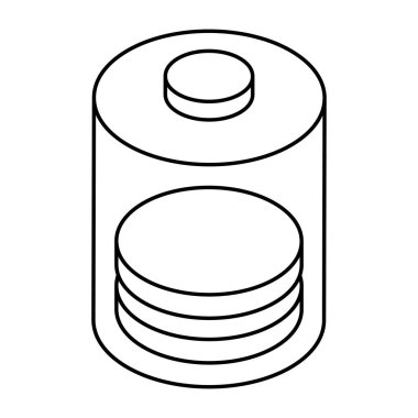 Batarya hücresinin bir simge tasarımı