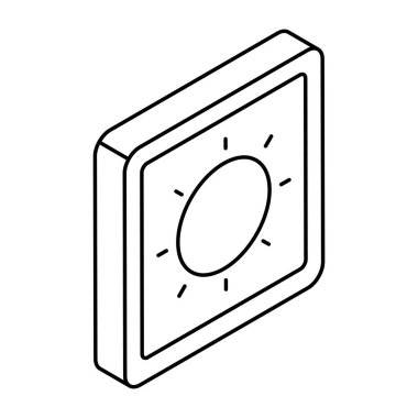 Parlaklık kontrolünün düz tasarım simgesi 