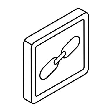 Bağlantı simgesi, düzenlenebilir vektör 