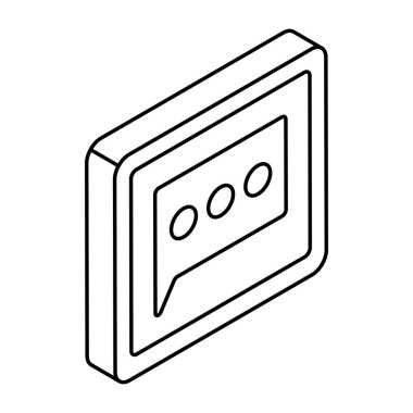 Sohbet baloncuğunun moda tasarım simgesi 