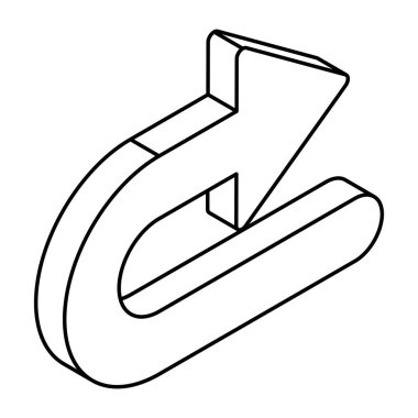 İleri dönük okun modern biçim simgesi