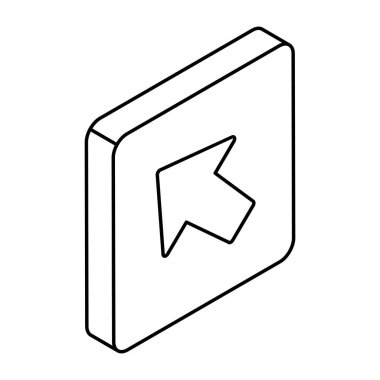 Yukarı doğru sol köşe okunun mükemmel tasarım simgesi 