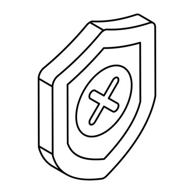 Perfect design icon of no security 