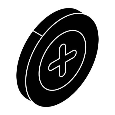 Artı işaretinin eşsiz tasarım simgesi