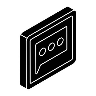 Sohbet baloncuğunun moda tasarım simgesi 