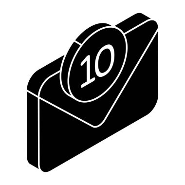 Postanın kavramsal düz tasarım simgesi