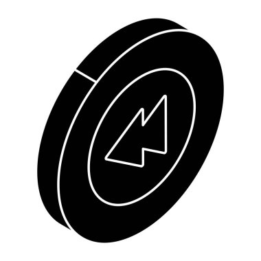 Çalma düğmesinin kavramsal düz tasarım simgesi 