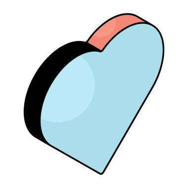 Beyaz arkaplanda izole edilmiş bir kalp ikonu tasarımı 