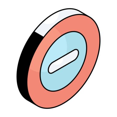 Eksi işaretinin eşsiz tasarım simgesi