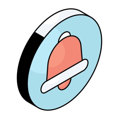       Çan simgesinin modaya uygun bir vektör tasarımı