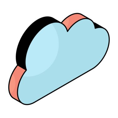 Renkli bir bulut tasarımı simgesi 