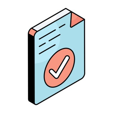 Doğrulanmış dosyanın düzenlenebilir tasarım simgesi