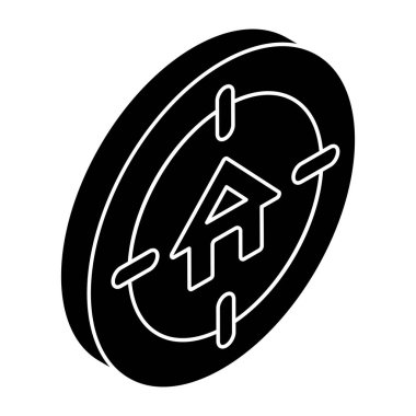 Dart tahtası olan bina, özellik hedefi simgesi