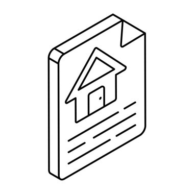 A unique design icon of property paper