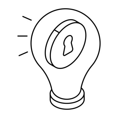 Anahtar fikrin eşsiz bir tasarım simgesi 