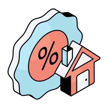 Emlak vergisinin düzenlenebilir tasarım simgesi