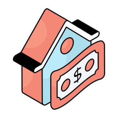 Ev ödemelerinin moda vektör tasarımı