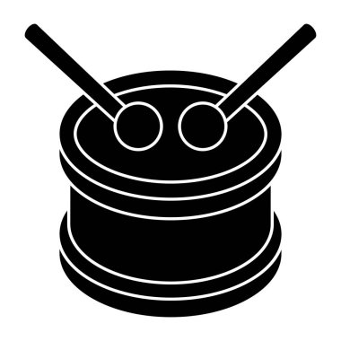 Müzik davulunun düz tasarım simgesi