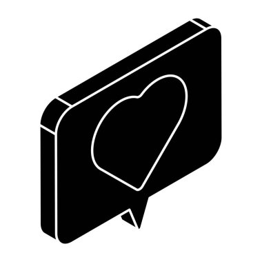 Aşk sohbetinin mükemmel tasarım simgesi