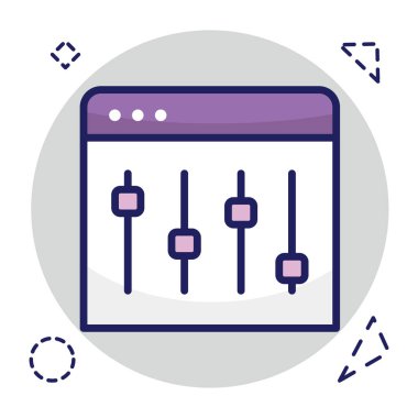 An editable design icon of online equalizer 