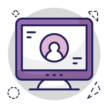 Çevrimiçi profilin moda tasarım simgesi 