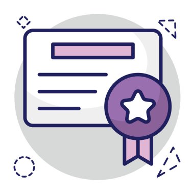 Sertifikanın modern tasarım simgesi