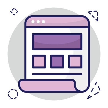 Modern design icon of web design 