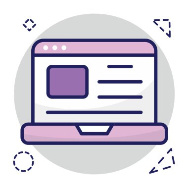 Modern design icon of web design 