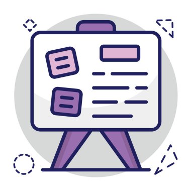 Uyarı panosunun moda tasarım simgesi 