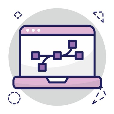 Modern design icon of web design 