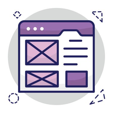 Modern design icon of web design 