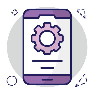 Mobil ayarların eşsiz tasarım simgesi 