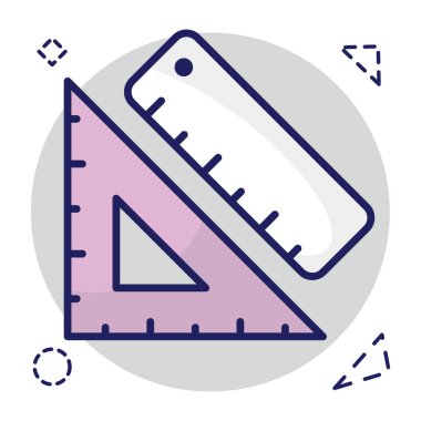 Beyaz arkaplanda izole edilmiş kırtasiye simgesi 