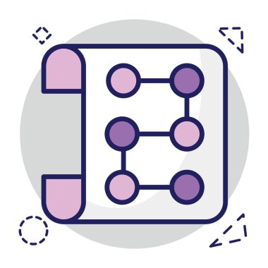 Hiyerarşinin kavramsal düz tasarım simgesi