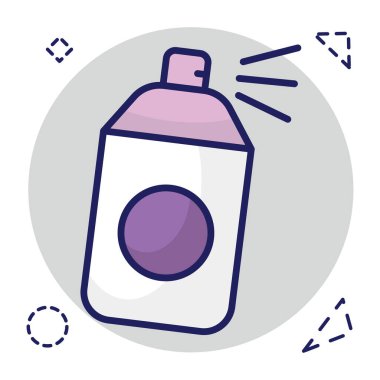 Sprey boyanın kavramsal düz tasarım simgesi 