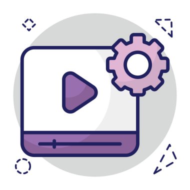 Video ayarlarının moda tasarım simgesi 