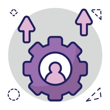 Çalışan ayarı simgesini gösteren dişli Avatar