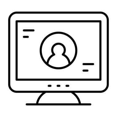 Çevrimiçi profilin moda tasarım simgesi 