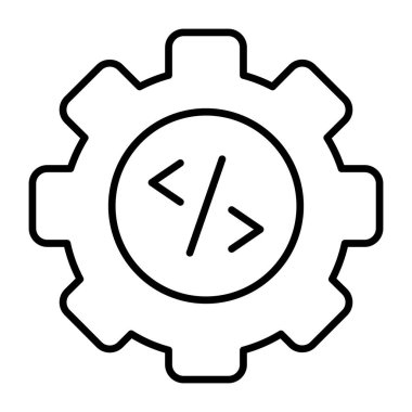 Kodlamanın kavramsal düz tasarım simgesi 