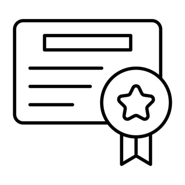 Sertifikanın modern tasarım simgesi