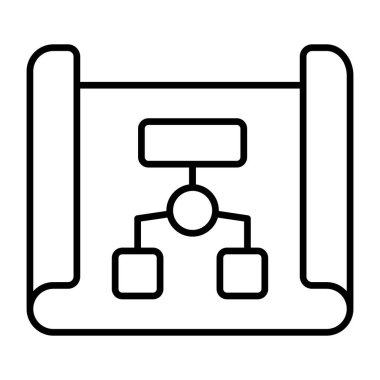 Hiyerarşinin kavramsal düz tasarım simgesi