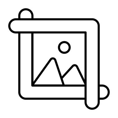     Modern style icon of crop tool 