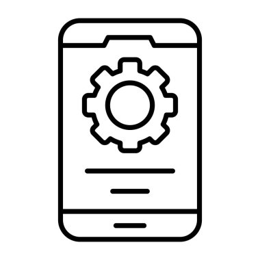 Mobil ayarların eşsiz tasarım simgesi 