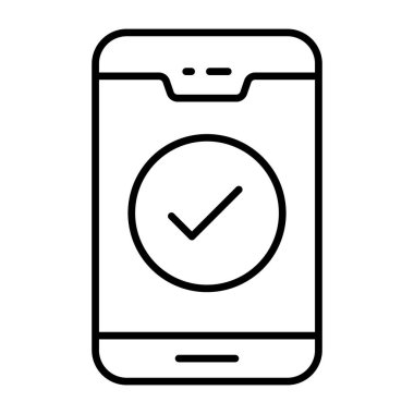 Doğrulanmış telefonun bir simge tasarımı 