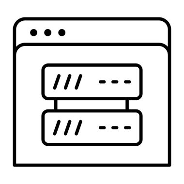 An icon design of data server 